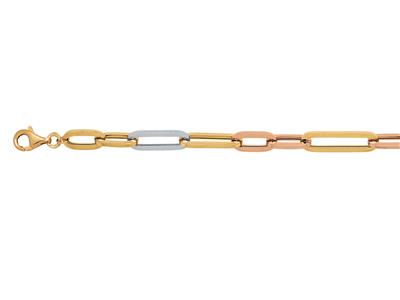 Pulsera Rectangle, 17-18 cm, 3 Oros18k - Imagen Estandar - 2