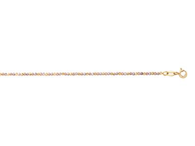 Pulsera Bolas Acanaladas 1,80 Mm, 173 Cm, 3 Ors 18k