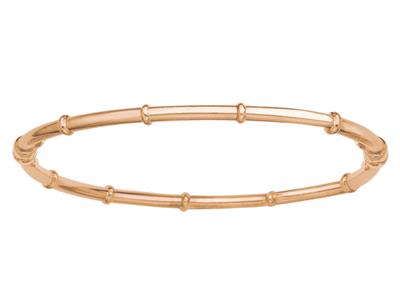 Brazalete Esclava De Tubo Hueco 2,50 mm, 55 X 65 mm, Oro Rojo De 18 Quilates - Imagen Estandar - 1