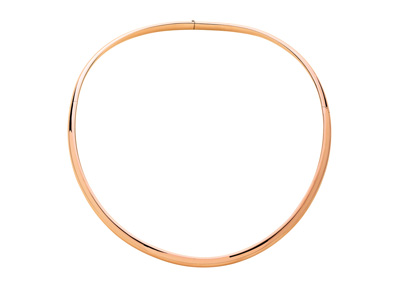 Collar Torque Serction Oval 6 Mm, 40 Cm, Oro Rosa 18k - Imagen Estandar - 1
