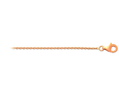Cadena De Eslabones For\at Redonda 1,30 mm, 40 cm, Oro Rojo De 18 K - Imagen Estandar - 1