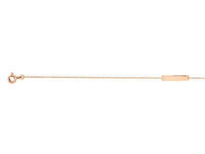 Pulsera Cadena For\at Redonda, Motivo De Barreta De 15 mm, 17-18 cm, Oro Rosa De 18 Quilates - Imagen Estandar - 2
