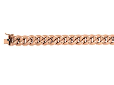 Pulsera De Malla Gourmette 11,5 mm,19 cm, Oro Rosa De 18 Quilates - Imagen Estandar - 2