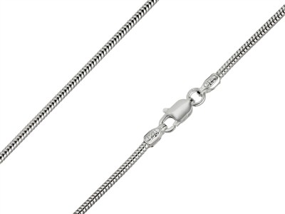 Cadena Tipo Serpiente Redonda 1,6 mm, 76 cm, Plata 925 - Imagen Estandar - 1