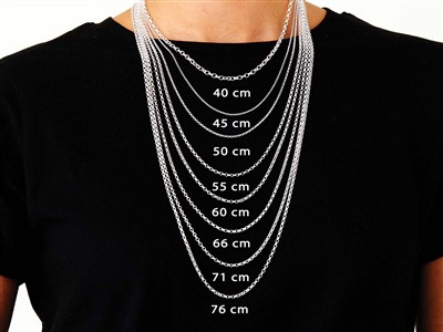 Cadena De Malla Jaseron Diamantada 1,4 mm, 50 cm, Plata 925 Británico - Imagen Estandar - 6