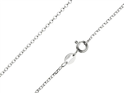 Cadena De Malla Jaseron Diamantado 1,4 mm, 76 cm, Plata 925 - Imagen Estandar - 1