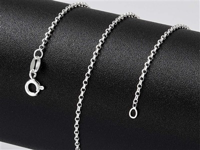 Cadena De Malla Jaseron Diamantado 1,4 mm, 76 cm, Plata 925 - Imagen Estandar - 4