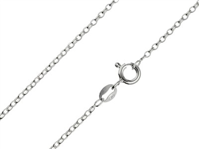 Cadena De Malla Jaseron 1,70mm, 45cm, Plata 925