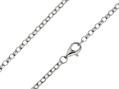 Cadena De Malla Jaseron 2,5mm, 60cm, Plata 925
