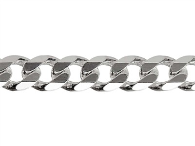 Cadena Gourmette Diamantada 5,5 mm,45 cm, Plata 925 - Imagen Estandar - 2