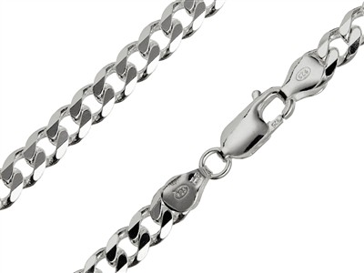 Cadena Barbada, 5,5 mm, 50 cm, Plata 925 - Imagen Estandar - 1