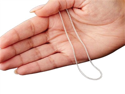 Cadena De Malla Gourmette 1,7 mm, 45 cm, Plata 925 - Imagen Estandar - 5