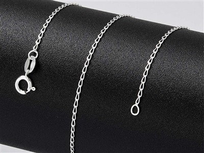 Cadena Gourmette De Acabado Diamantado, 1 mm, 55 cm, Plata 925 - Imagen Estandar - 4