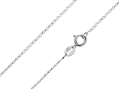 Cadena Gourmette Con Diamantes, 1 mm, 71 cm, Plata 925 - Imagen Estandar - 1