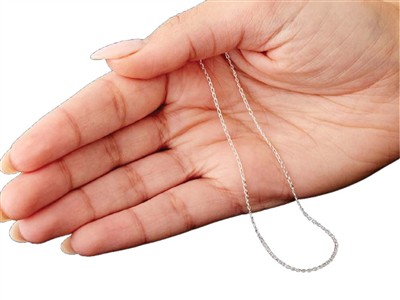 Cadena Gourmette Con Diamantes, 1 mm, 71 cm, Plata 925 - Imagen Estandar - 5