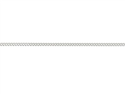 Cadena De Eslabones Gourmette Diamantada 0,90 mm, 45 cm, Plata 925 - Imagen Estandar - 2
