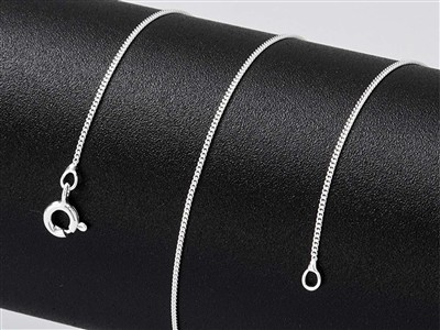 Cadena De Eslabones Gourmette Diamantada 0,90 mm, 45 cm, Plata 925 - Imagen Estandar - 4