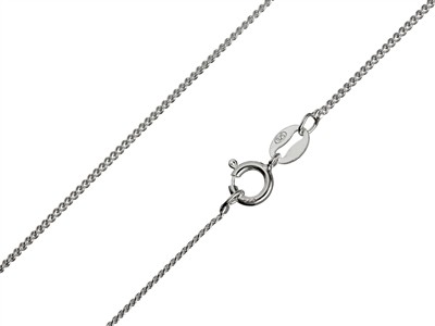 Cadena De Malla Gourmette Diamantada De 1,2 Mm, 55 Cm, Plata 925 - Imagen Estandar - 1