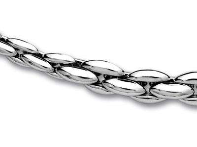 Collar De Conchas En Cascada De 8 mm, 43 cm, Plata 925 Rh - Imagen Estandar - 2