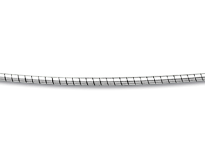 Collar Omega Redondo 0,8 Mm, 42 Cm, Plata 925 Rh - Imagen Estandar - 2