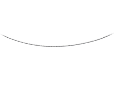 Collar Redondo Omega 1,2mm, 42-45cm, Plata 925 Rh