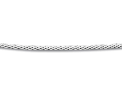 Collar Cable 1mm, 42 Cm, Plata 925 Rodiada - Imagen Estandar - 2