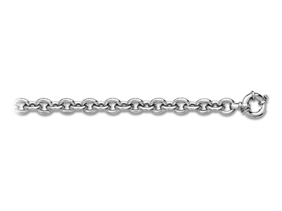 Pulsera De Malla Estilo Forat 9mm, 19cm, Plata 925 Rh