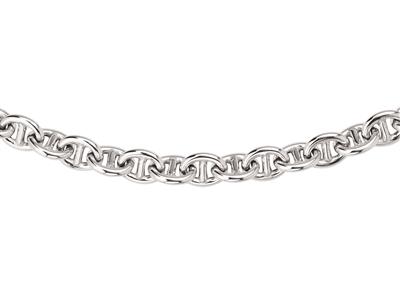 Cadena De Eslabn Marino 10mm, 46cm, Plata 925 Rh