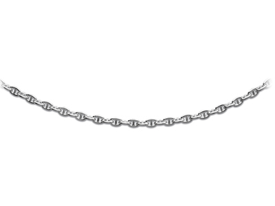Collar Para Hombre, Cadena De Eslabones Mariner Slida De 6mm, 55cm,plata 925