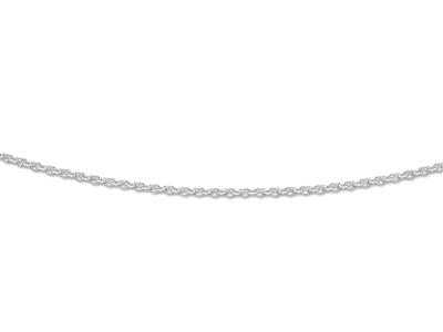 Cadena De Eslabones Forat Redonda 1,7mm, 42-45cm, Plata 925 Rodiada
