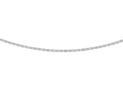 Cadena Forzada Talla Diamante 1,60 Mm, 42-45 Cm, Plata Rodiada 925