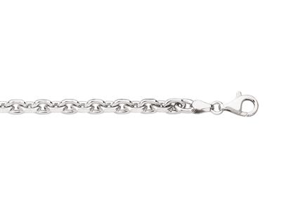 Pulsera Forçat 6 Mm, 21 Cm, Plata 925 Rodiada - Imagen Estandar - 1