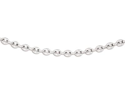 Collar De Cadena Con Eslabones De Caf{ Huecos 5 mm, 45 cm, Plata 925 Rodiada - Imagen Estandar - 1