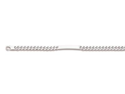 Pulsera Identidad Curbed 4 Caras 5,8 Mm, 20 Cm, Plata 925 Rh