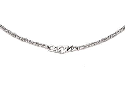 Collar, Rejilla 15 Mm, 42-45 Cm, Plata 925 Rodiada - Imagen Estandar - 1