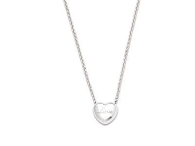 Collar Heart Love, 42+3 Cm, Plata 925 Rodiada - Imagen Estandar - 1