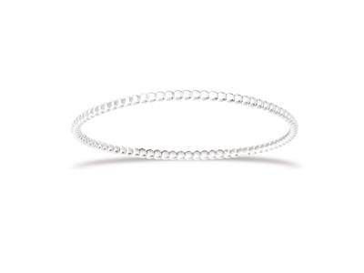 Pulsera Jonc Bolas 3 Mm, 67 Mm, Plata 925 Rodiada