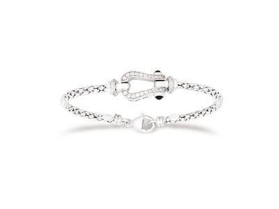 Brazalete Tipo Esclava De Cadena Depalomitas De 3,5 Mm, Diseño De Est Ribos Con Circonita, 60 X 50 Mm, Pl
