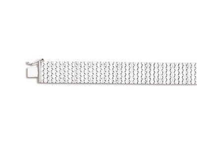 Pulsera Polaca 13 Mm, 19 Cm, Plata 925 Rodiada