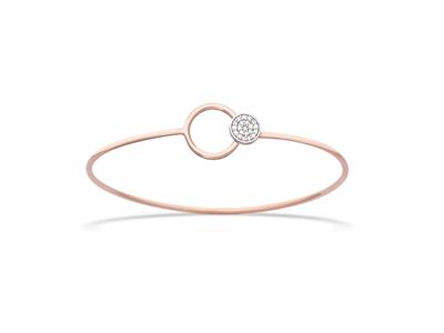 Pulsera Crculo En Bola Con Circonita, 58 X 48 Mm, Plata 925 Rodiada