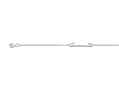 Pulsera Lnea xidos De Circonio 28x 4mm, 19cm, Plata 925 Rodiada