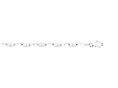 Pulsera Forçat Malla Marina, 4 Mm, 19 Cm, Plata 925 Rodiada