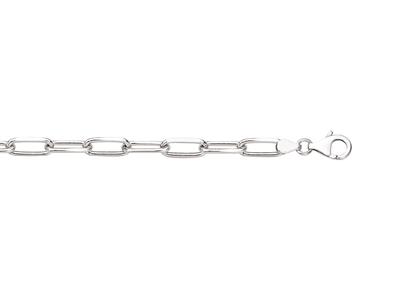 Pulsera Forçat 4,50 MM De Largo, 19 Cm, Plata 925 Rodiada