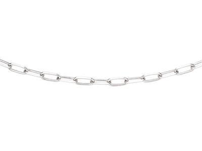 Collar Forçat, Largo 4,50 Mm, 50 Cm, Plata 925, Rodiado