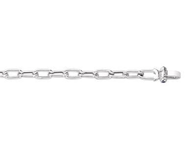 Pulsera De Malla Rectanlge Hueco Esposas, 19 Cm, Plata 925 Rh - Imagen Estandar - 2