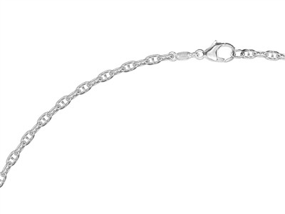 Coll Mailles Marines Alt 1/3 Oxydes De Z. Ag 925 43cm Msq - Imagen Estandar - 3