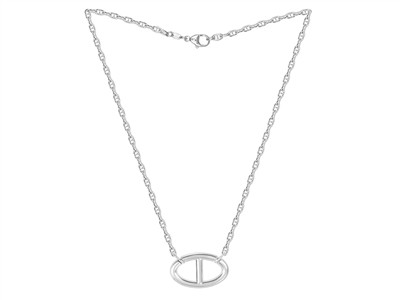Coll Maille Marine Lisse Ag 925 42,5cm Msq - Imagen Estandar - 2
