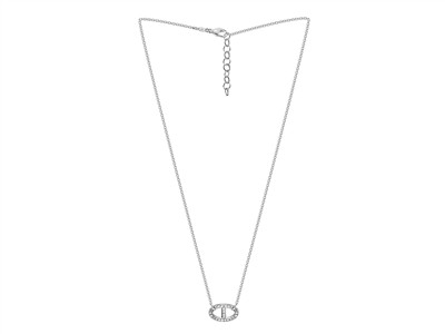 Coll Maille Marine 15x10mm Oxydes De Z. Ag 925 Passive 42+3cm Msq - Imagen Estandar - 2