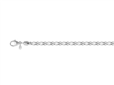 Brac Resille Oxydes De Z. Blancs Ag 925 Passive 20+3cm Msq Pds  Tot =6,28gm - Imagen Estandar - 1