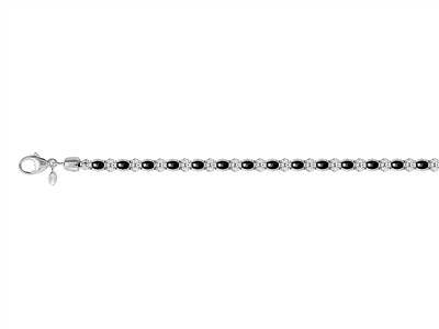 Brac Resille Oxydes De Z. Noirs Ag 925 Passive 17+3cm Msq Pds  Tot = 5,56gm - Imagen Estandar - 2